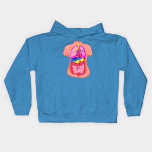 Anatomy Cavity with Cute Little Faces! Kids Hoodie